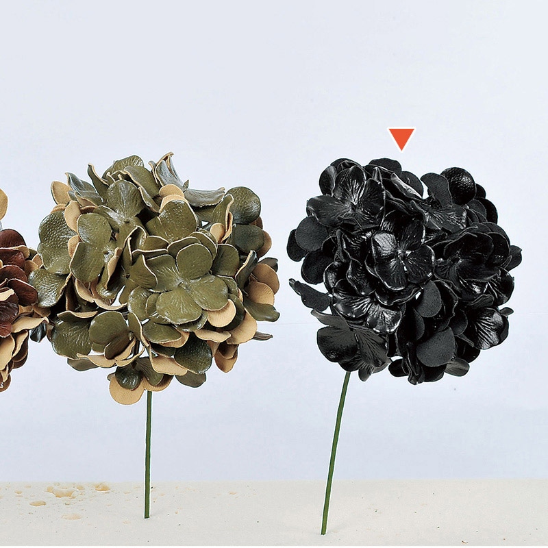 アスカ商会 造花 A-39662 ハイドランジアピック #100 ブラック 1本(ご注文単位1本)【直送品】