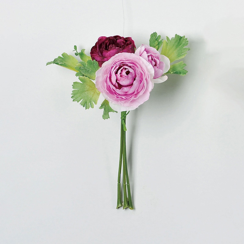 アスカ商会 造花 A-33375　ラナンキュラスブーケ #006　ラベンダ- 1束（ご注文単位1束）【直送品】