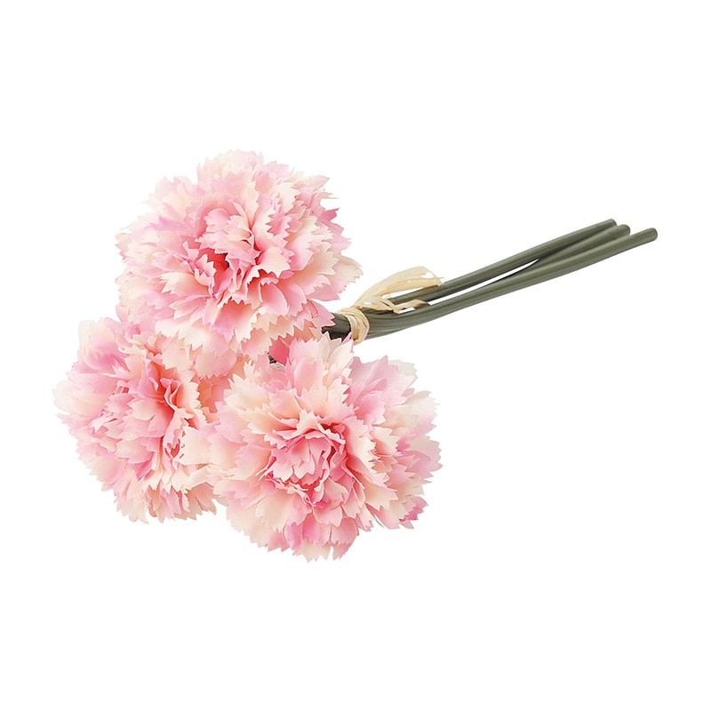 アスカ商会 造花 A-33160　カーネーションバンチ #003C　クリ-ムピンク 1束（ご注文単位1束）【直送品】