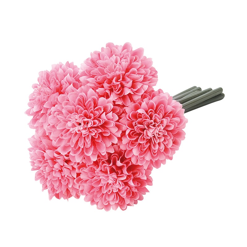 アスカ商会 造花 A-33164 ポンポンマムバンチ #005 ロ-ズ 1束(ご注文単位1束)【直送品】