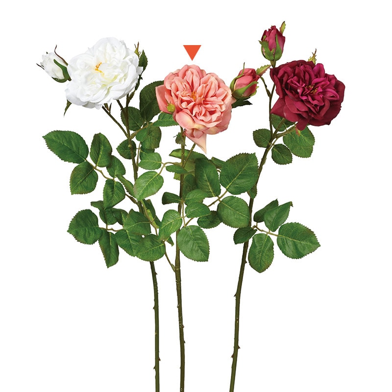 アスカ商会 造花 A-33406　ローズ×1　つぼみ×1 #004B　コ-ラル 1本（ご注文単位1本）【直送品】