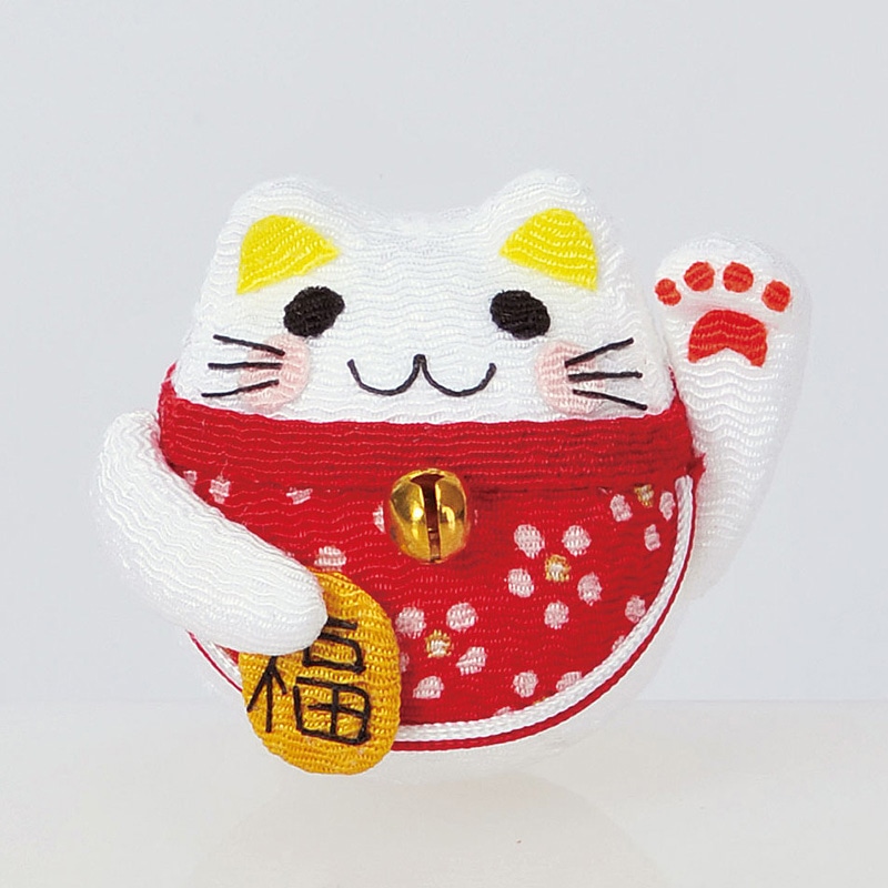 アスカ商会 ディスプレイ用品 A-79047　ちりめん招き猫  1個（ご注文単位1個）【直送品】