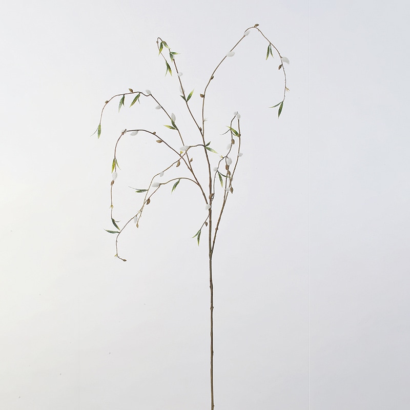 アスカ商会 造花 A-33475　ネコヤナギ #044　ナチュラル 1本（ご注文単位1本）【直送品】