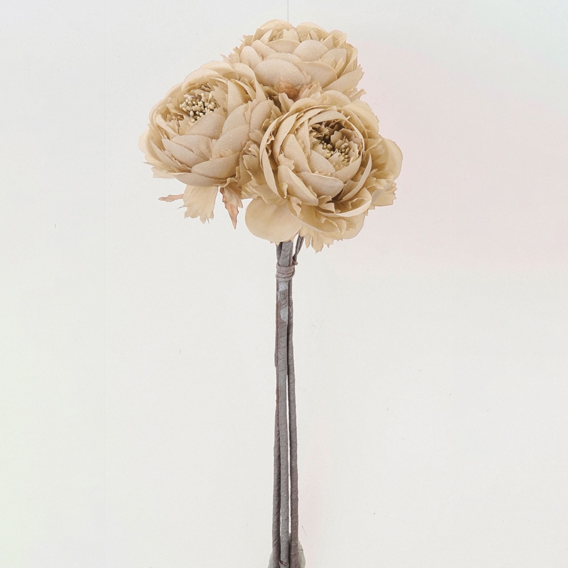 アスカ商会 造花 A-33445　ラナンキュラスバンチ #008　ベ-ジュ 1束（ご注文単位1束）【直送品】