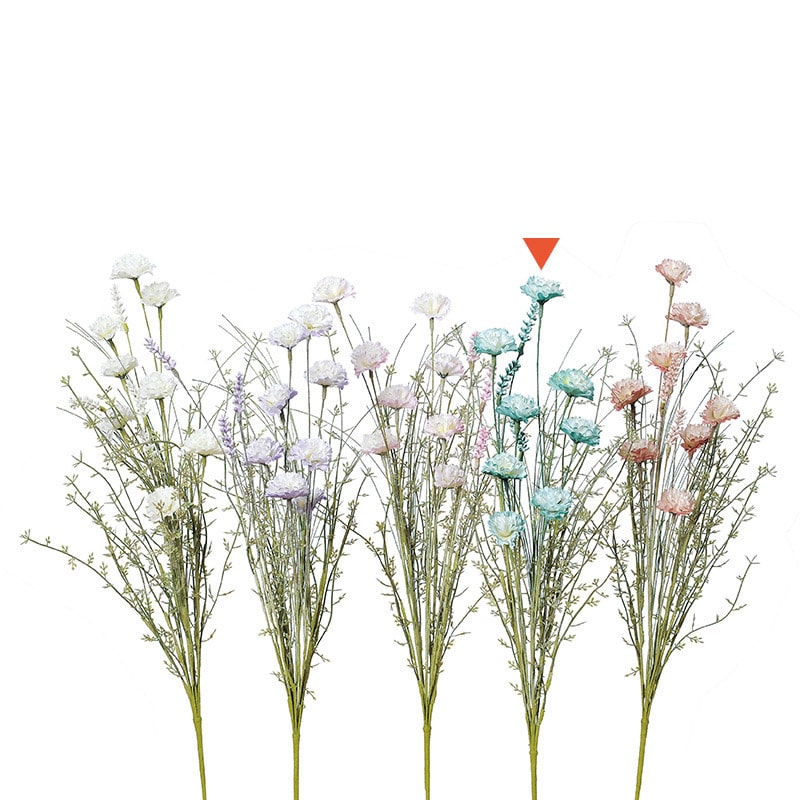 アスカ商会 造花 A-33485　ワイルドフラワーブッシュ #051T　タ-コイズ 1本（ご注文単位1本）【直送品】