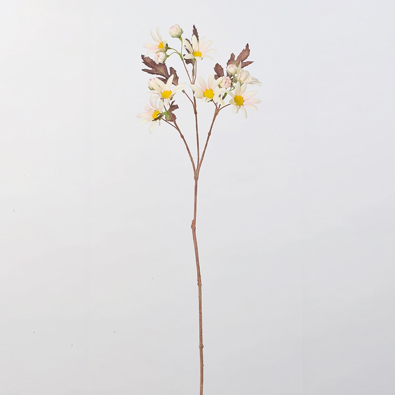 アスカ商会 造花 A-33520　デージー×7　つぼみ×5 #011　クリ-ムホワイト 1本（ご注文単位1本）【直送品】