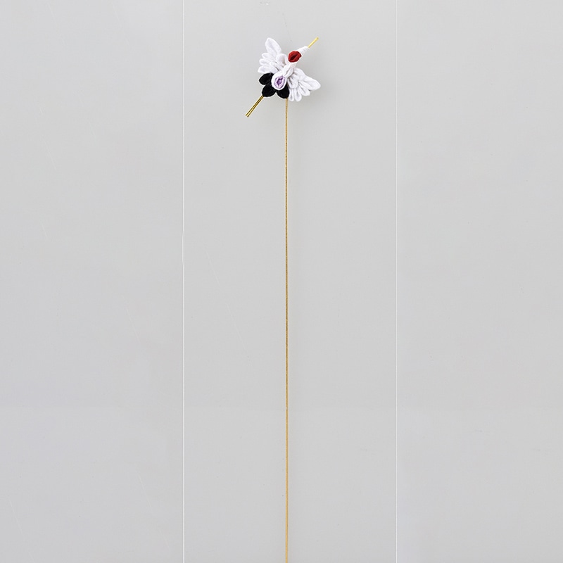 アスカ商会 ディスプレイ用品 A-79074ちりめん鶴つまみ飾り 1本(ご注文単位1本)【直送品】