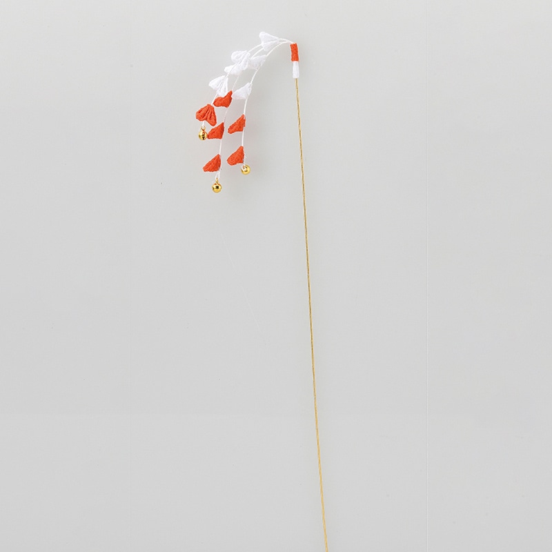 アスカ商会 ディスプレイ用品 A-79080ちりめん2連つまみ飾り 1本(ご注文単位1本)【直送品】