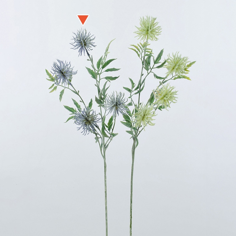 アスカ商会 造花 A-33576　アザミ×4 #007F　フロスティパ-プル 1本（ご注文単位1本）【直送品】