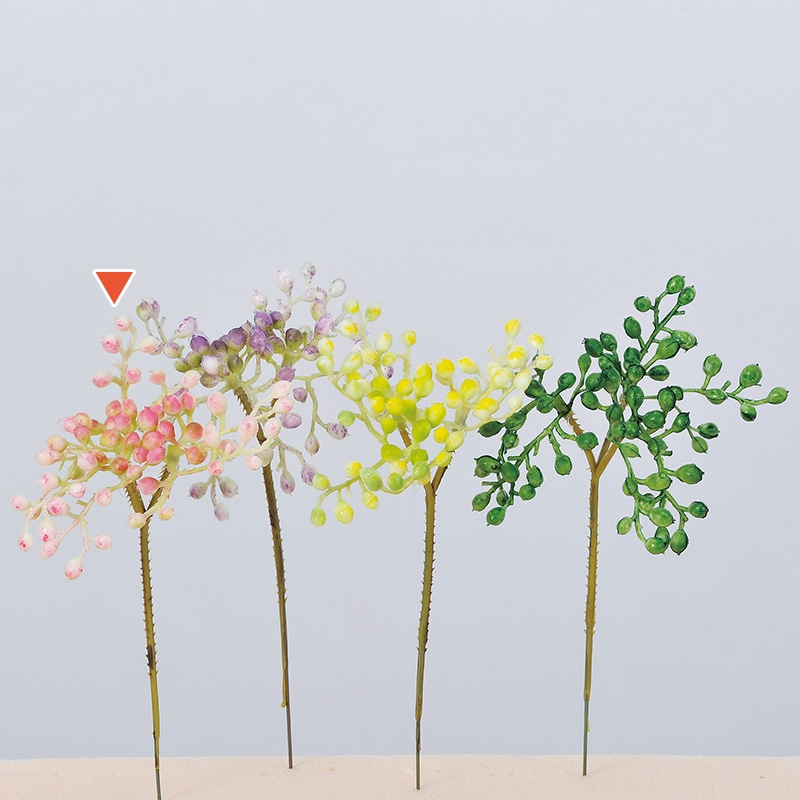 アスカ商会 造花・グリーン A-47820　ベリーピック #003　ピンク 1袋（ご注文単位1袋）【直送品】