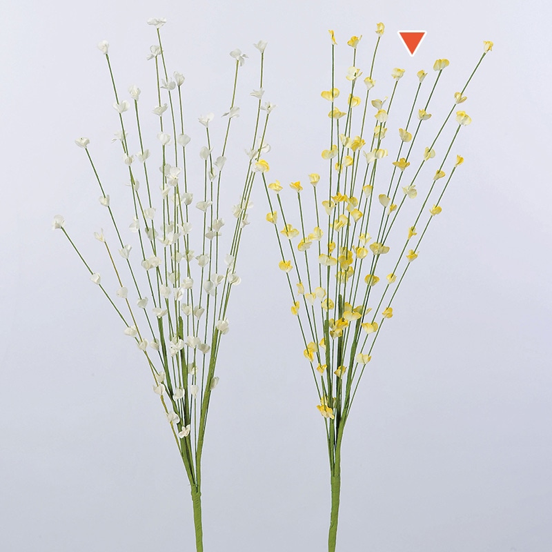 アスカ商会 造花 A-33583　ブロッサムブッシュ #020　ソフトイエロ- 1本（ご注文単位1本）【直送品】