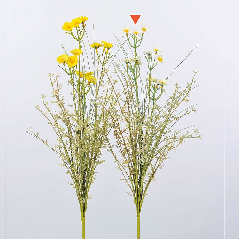 アスカ商会 造花 A-33584　ミニフラワーブッシュ #011　クリ-ムホワイト 1本（ご注文単位1本）【直送品】