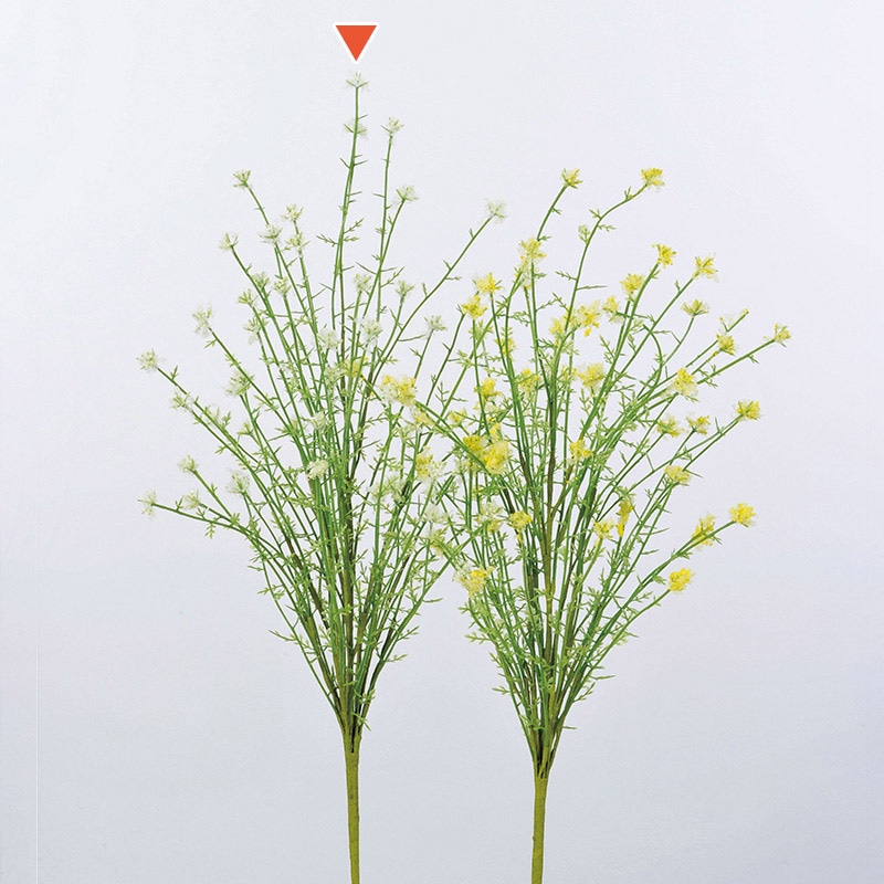 アスカ商会 造花 A-33588 ミニフラワーブッシュ #001 ホワイト 1本(ご注文単位1本)【直送品】