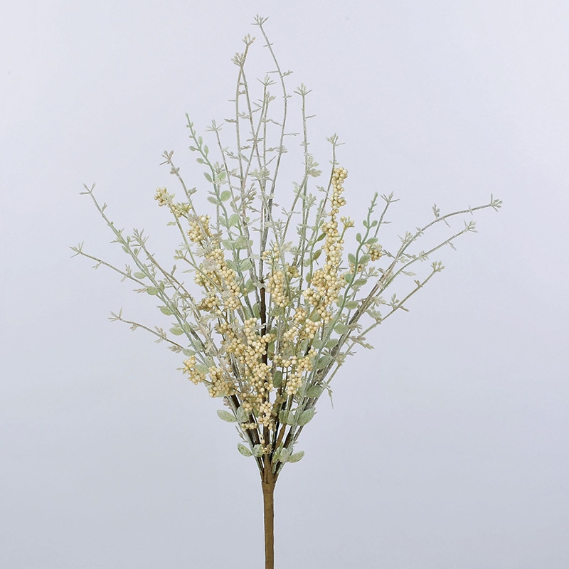 アスカ商会 造花・グリーン A-43101　グラスブッシュ #008　ベ-ジュ 1本（ご注文単位1本）【直送品】