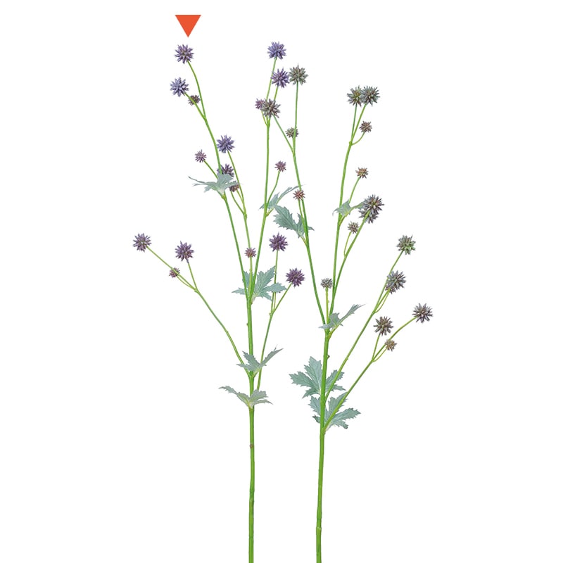 アスカ商会 造花 A-33568　ルリタマアザミ×18 #007　パ-プル 1本（ご注文単位1本）【直送品】