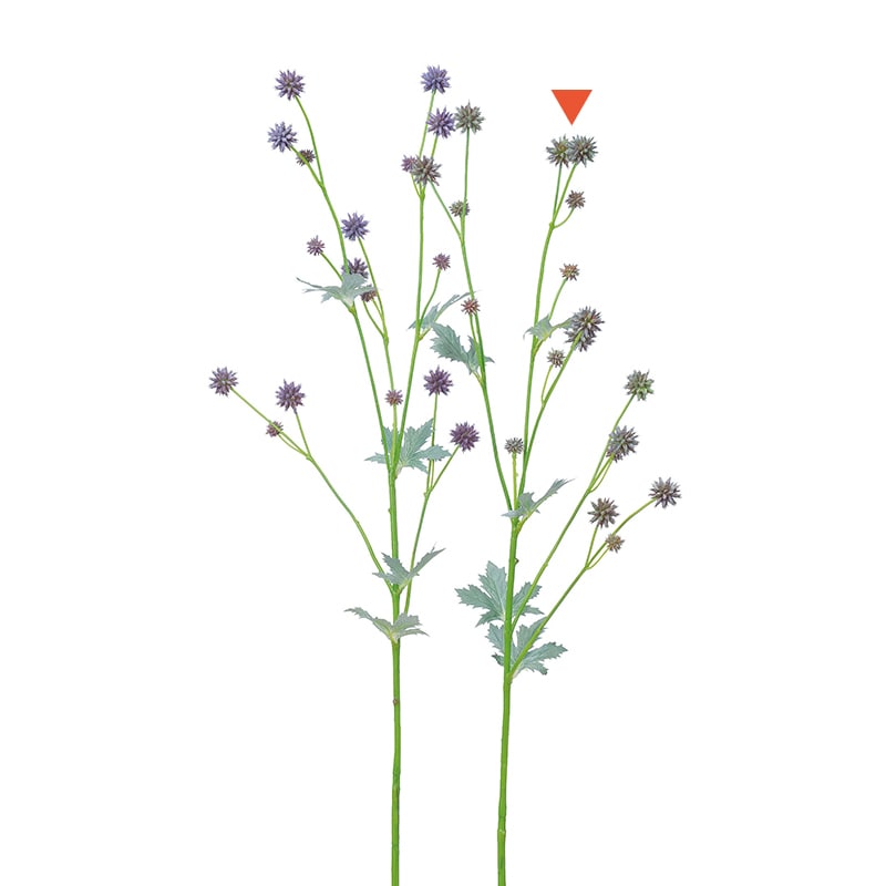 アスカ商会 造花 A-33568　ルリタマアザミ×18 #063　グレイ 1本（ご注文単位1本）【直送品】
