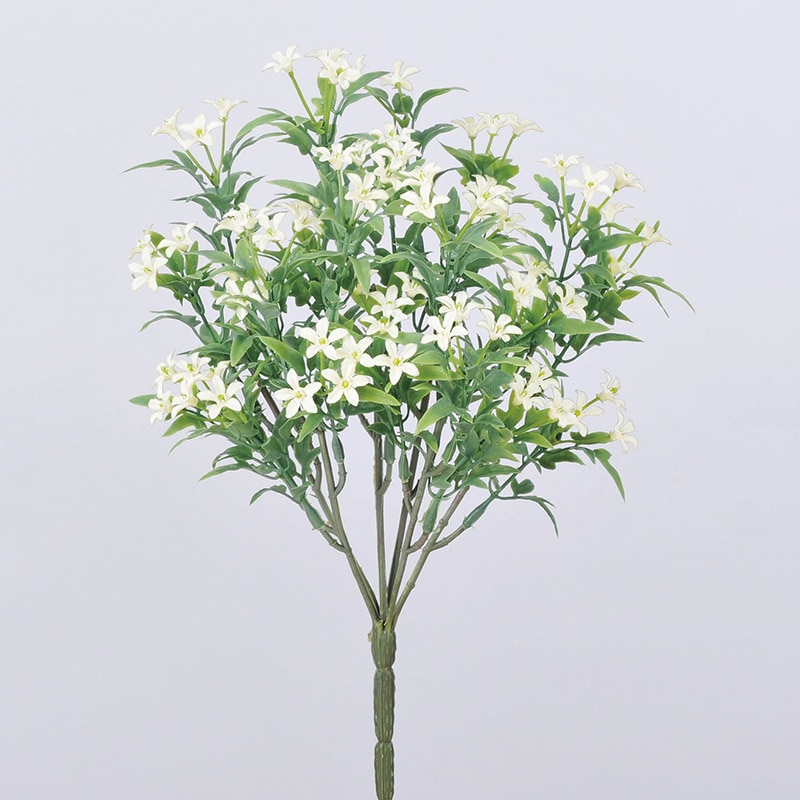 アスカ商会 造花・グリーン A-43126 スノーローズブッシュ #011 クリ-ムホワイト 1本(ご注文単位1本)【直送品】