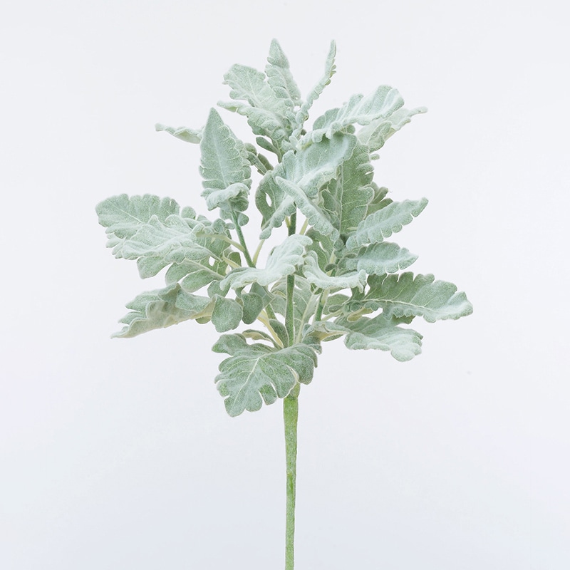 アスカ商会 造花・グリーン A-43134　ダスティミラー #051F　フロストグリ-ン 1本（ご注文単位1本）【直送品】