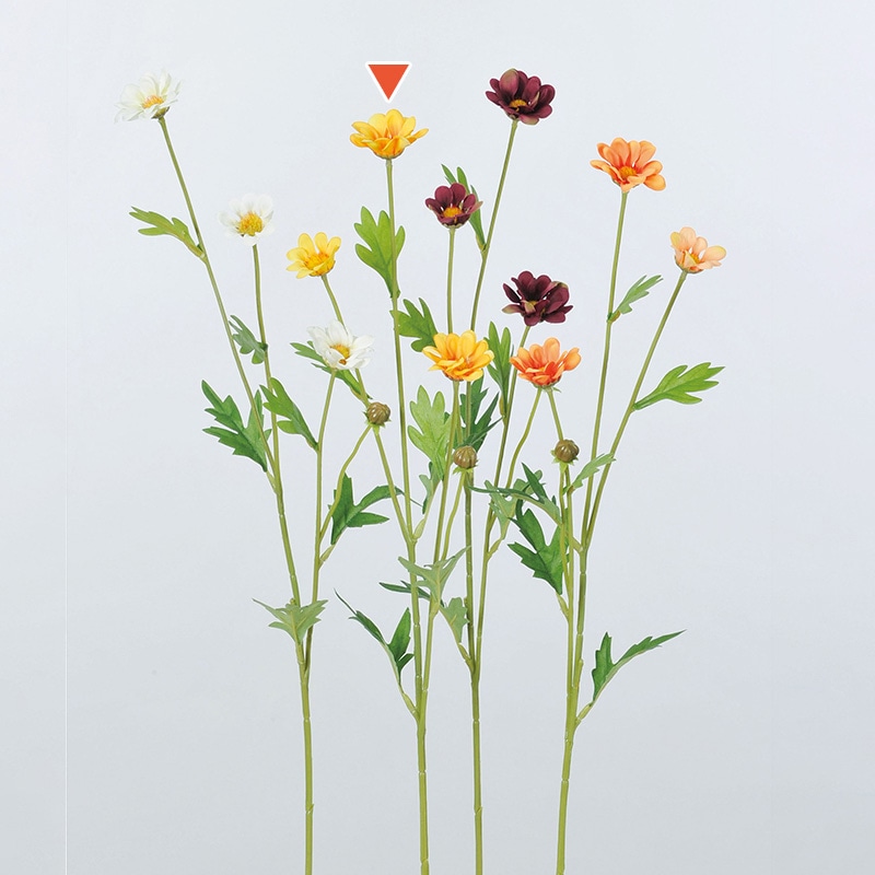 アスカ商会 造花 A-33621ミニコスモス #010　イエロ- 1本（ご注文単位1本）【直送品】