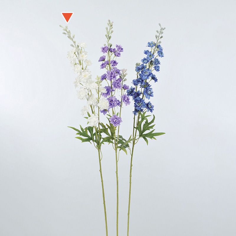 アスカ商会 造花 A-33622　デルフィニウム #001　ホワイト 1本（ご注文単位1本）【直送品】