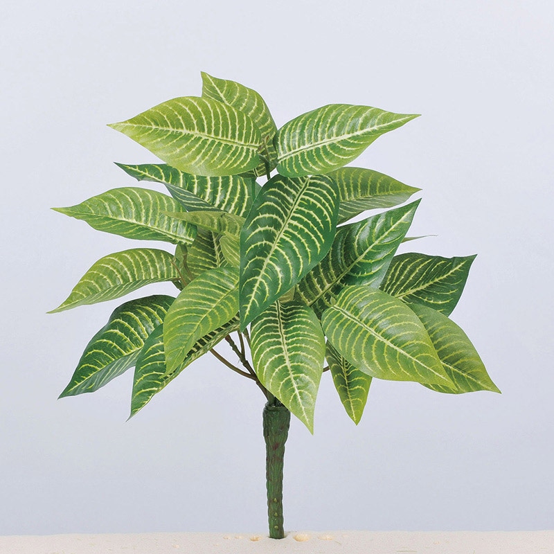 アスカ商会 造花・グリーン A-43166 ゼブラブッシュ #051V ウ゛ァリゲイトグリ-ン 1本(ご注文単位1本)【直送品】