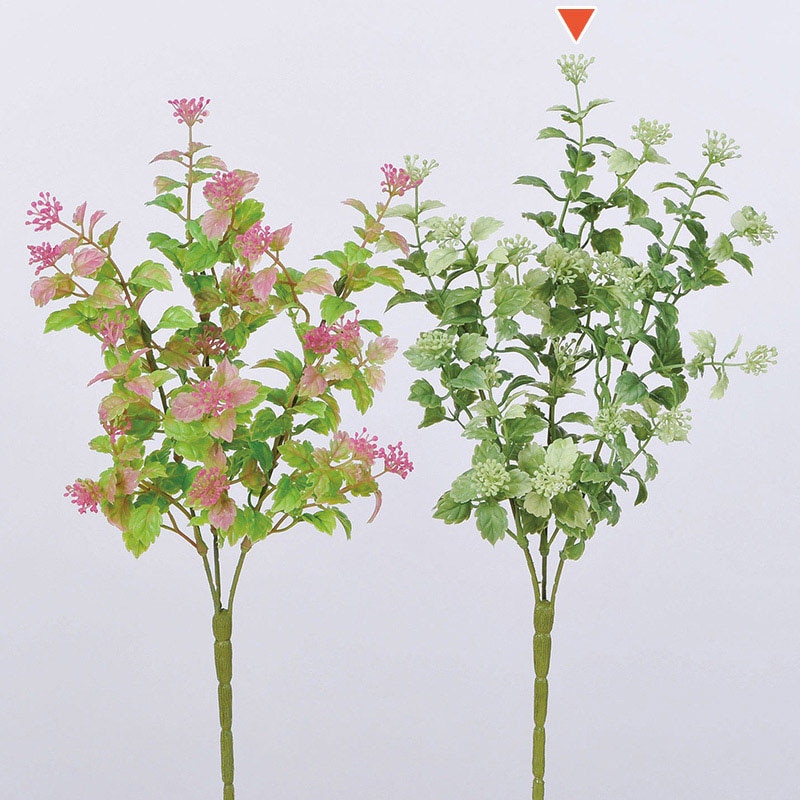 アスカ商会 造花・グリーン A-43208　ボックスウッドブッシュ #053A　クリームグリーン 1本（ご注文単位1本）【直送品】