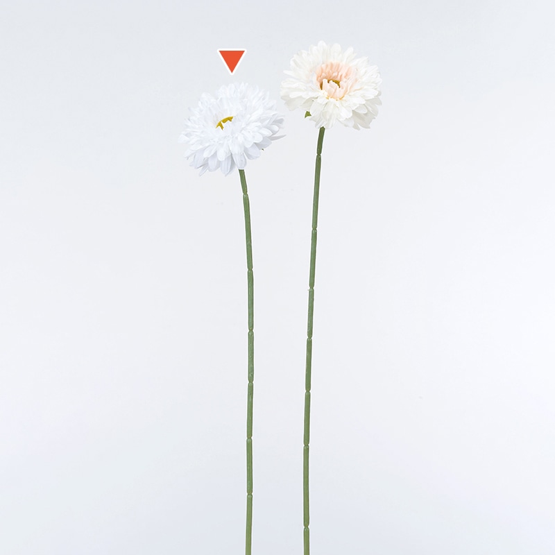 アスカ商会 造花 A-33723 ガーベラ #001 ホワイト 1本(ご注文単位1本)【直送品】