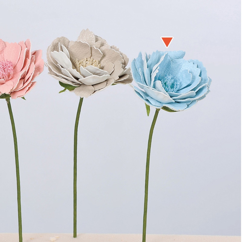 アスカ商会 造花 A-39663 ピオニーピック #019 ライトブル- 1本(ご注文単位1本)【直送品】