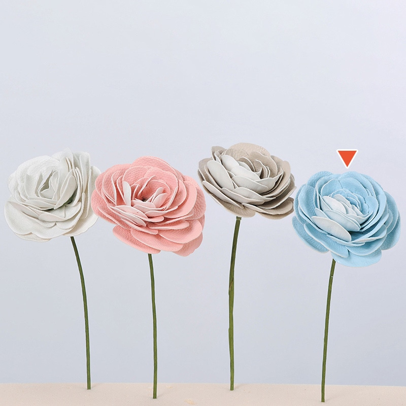 アスカ商会 造花 A-39664　ラナンキュラスピック #019　ライトブル- 1本（ご注文単位1本）【直送品】