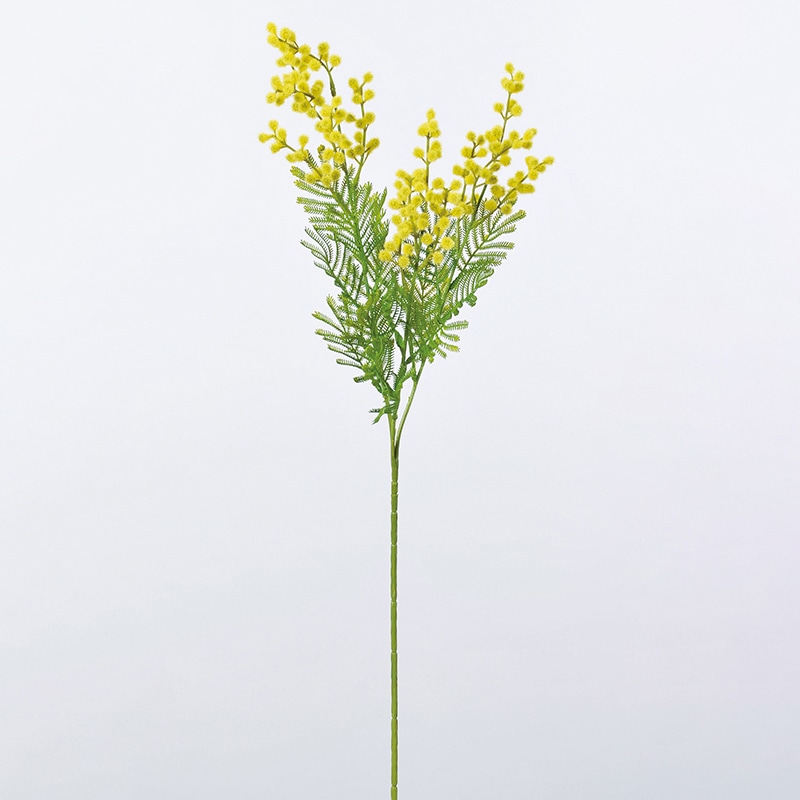 アスカ商会 造花 A-33673　ミモザ #010G　イエロ-グリ-ン 1本（ご注文単位1本）【直送品】