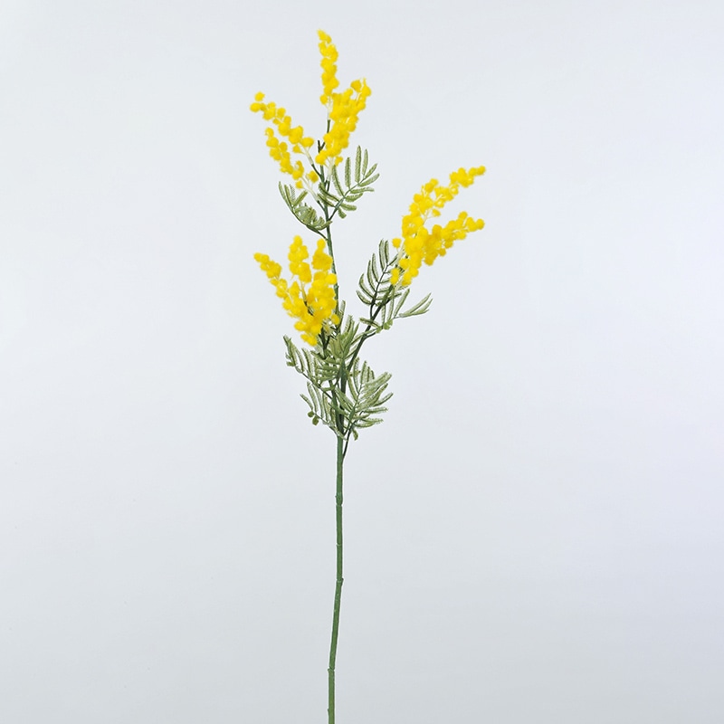 アスカ商会 造花 A-33675　ミモザ #010　イエロ- 1本（ご注文単位1本）【直送品】