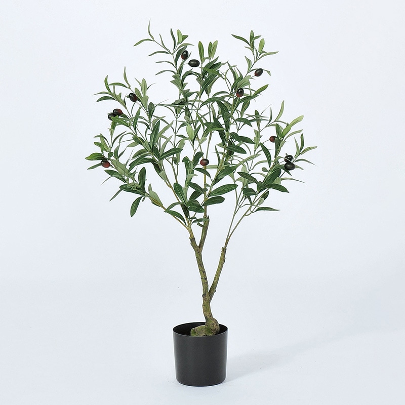 アスカ商会 造花・観葉植物 A-50944　オリーブ #044　ナチュラル　ポット付 1本（ご注文単位1本）【直送品】