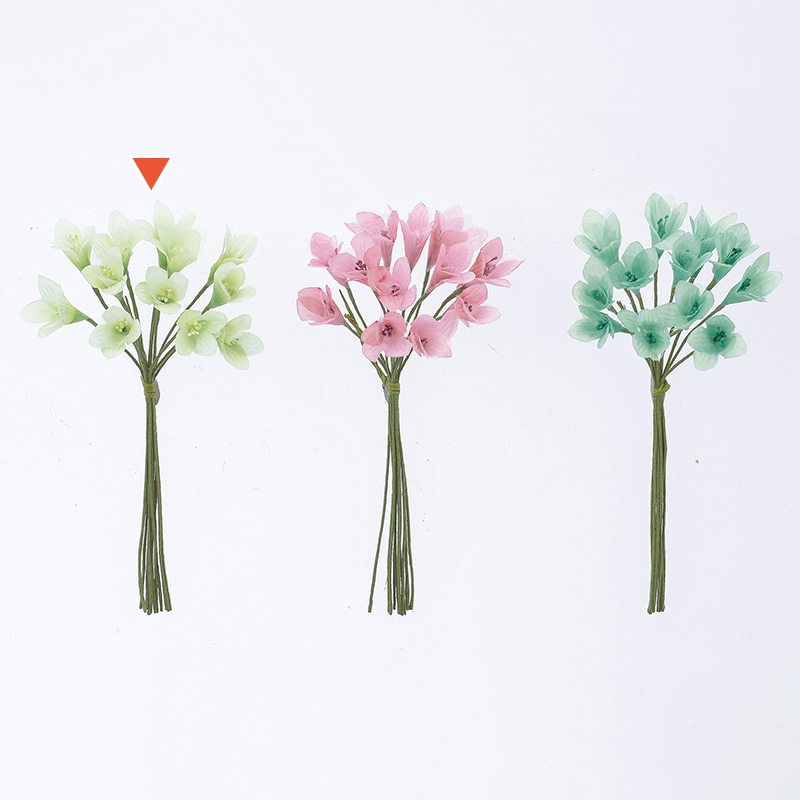 アスカ商会 造花 A-33636　フラワーヘッドバンチ #051M　ミント 1束（ご注文単位1束）【直送品】