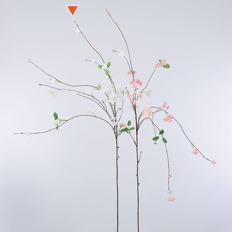 アスカ商会 造花 A-33691チェリーブロッサムブランチ #001 ホワイト 1本(ご注文単位1本)【直送品】