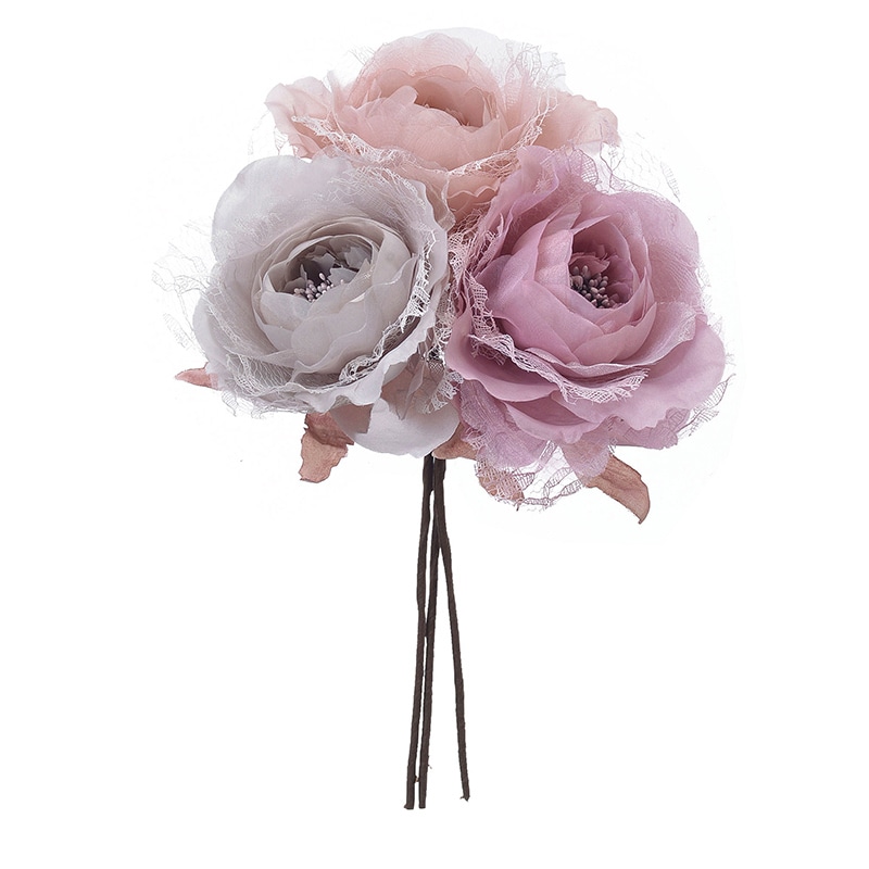 アスカ商会 造花 A-33650 ローズバンチ #055 モ-ブ 1束(ご注文単位1束)【直送品】