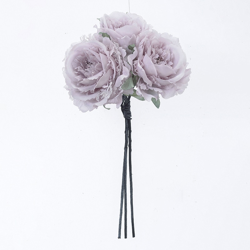 アスカ商会 造花 A-33654 ローズバンチ #016 ライトラベンダー 1束(ご注文単位1束)【直送品】