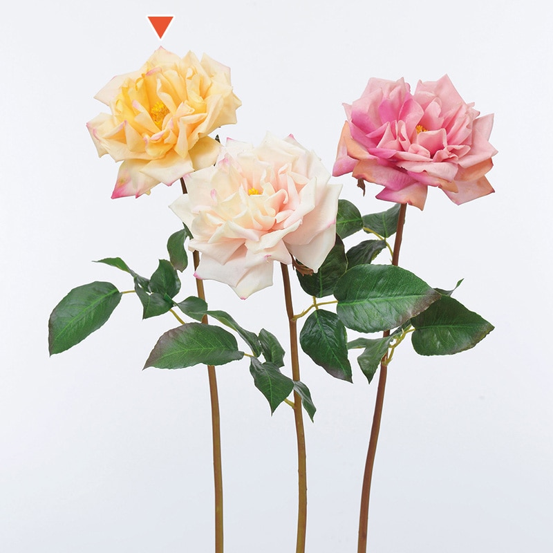 アスカ商会 造花 A-33736 ローズ #004 ピ-チ 1本(ご注文単位1本)【直送品】