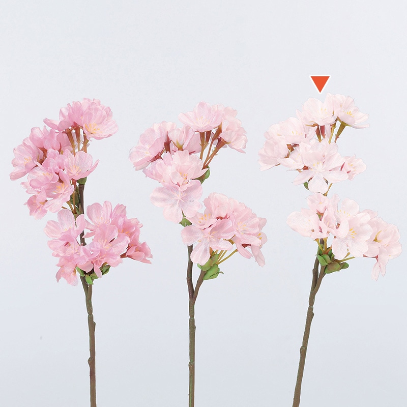 アスカ商会 造花 A-33738　桜×15　つぼみ×10 #013　ライトピンク 1本（ご注文単位1本）【直送品】
