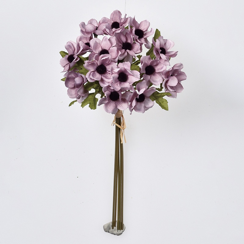 アスカ商会 造花 A-33782　アネモネバンチ #007B　ライトパ-プル 1束（ご注文単位1束）【直送品】