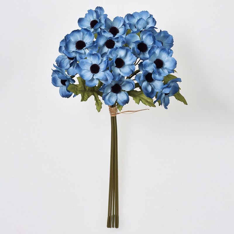 アスカ商会 造花 A-33782　アネモネバンチ #009　ブル- 1束（ご注文単位1束）【直送品】