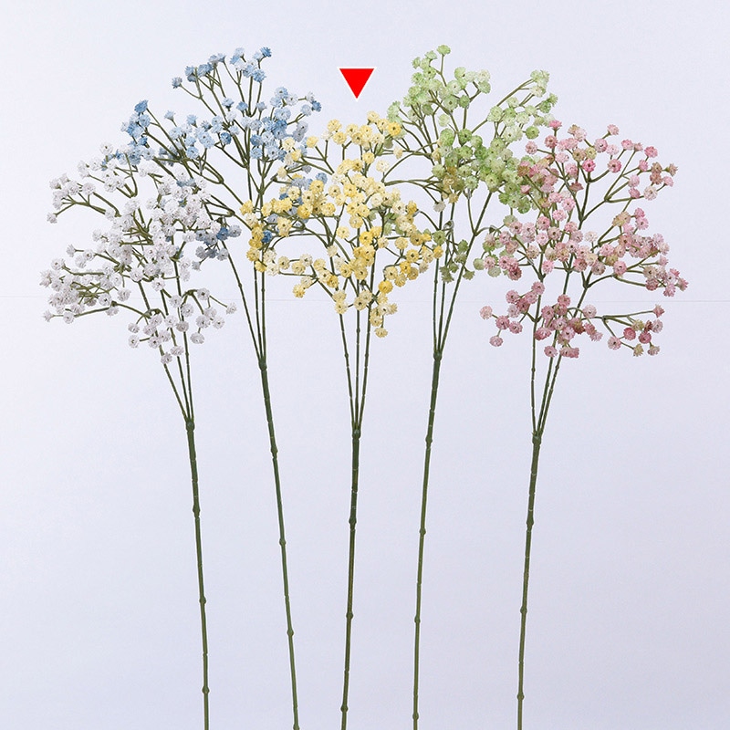 アスカ商会 造花 A-33816　ジプソフィラ×135 #020　ソフトイエロ- 1本（ご注文単位1本）【直送品】