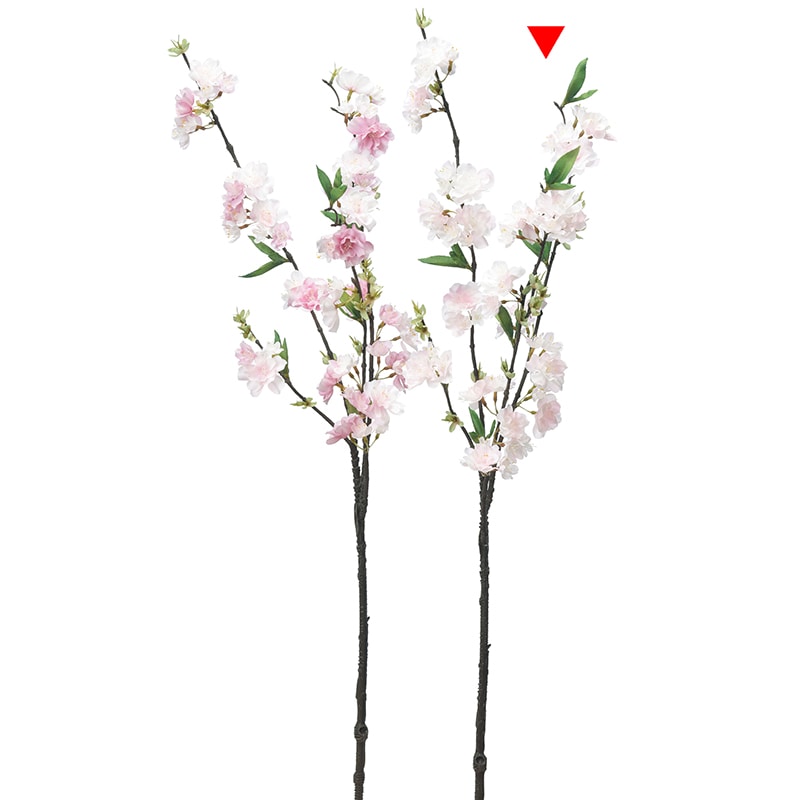 アスカ商会 造花 A-33820　八重桜×57 #013　ライトピンク 1本（ご注文単位1本）【直送品】