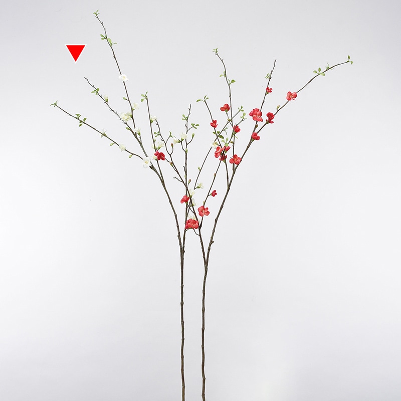 アスカ商会 造花 A-33880　ボケ×24　つぼみ×9 #001　ホワイト 1本（ご注文単位1本）【直送品】