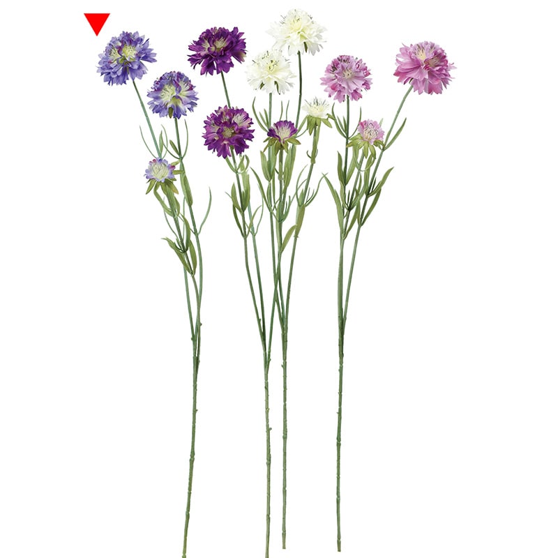 アスカ商会 造花 A-33908　スカビオサ×3 #006　ラベンダ- 1本（ご注文単位1本）【直送品】
