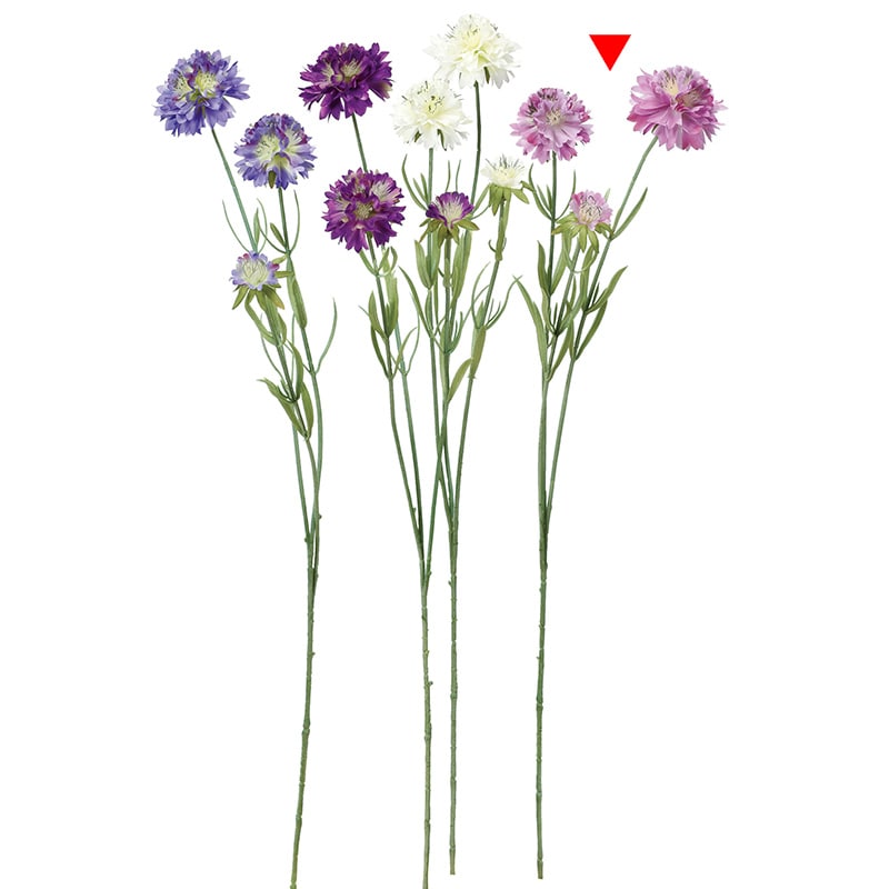アスカ商会 造花 A-33908　スカビオサ×3 #017　ライラック 1本（ご注文単位1本）【直送品】