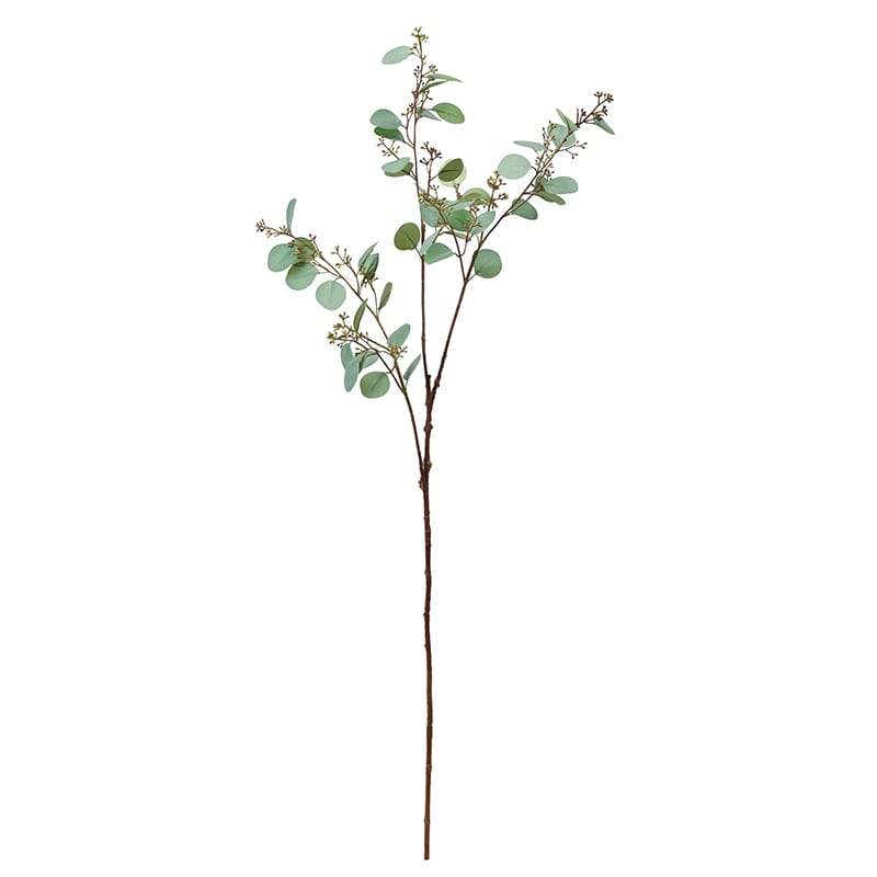 アスカ商会 造花・グリーン A-43377 ユーカリベリー #051A グリ-ン 1本(ご注文単位1本)【直送品】