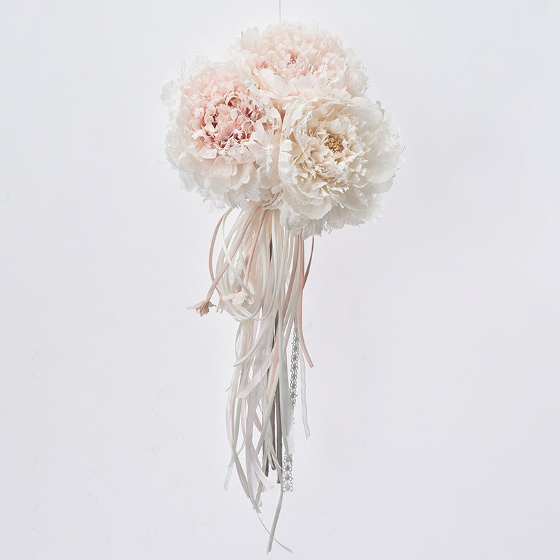 アスカ商会 造花 A-33857 ピオニーブーケ #003W ピンクホワイト 1束(ご注文単位1束)【直送品】