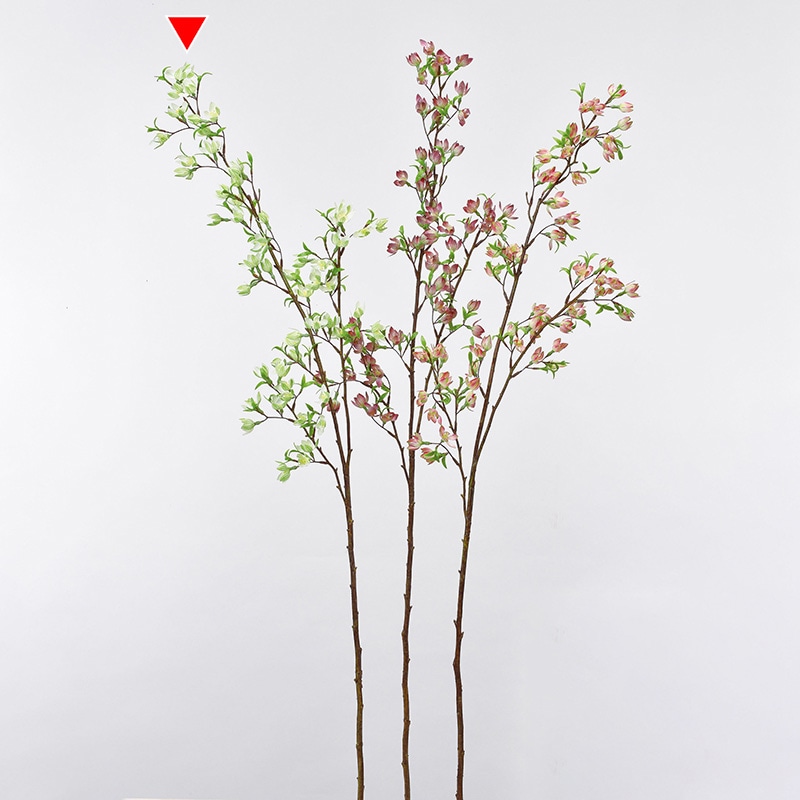 アスカ商会 造花 A-33876　ブロッサムブランチ×62 #051W　グリ-ンホワイト 1本（ご注文単位1本）【直送品】