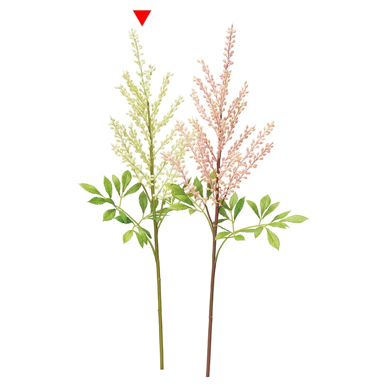 アスカ商会 造花 A-33890　アスチルベ×18 #053A　クリームグリーン 1本（ご注文単位1本）【直送品】