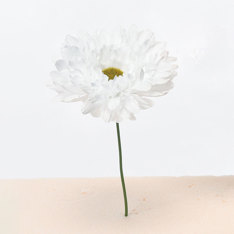 アスカ商会 造花 A-33947 ガーベラピック #001 ホワイト 1本(ご注文単位1本)【直送品】